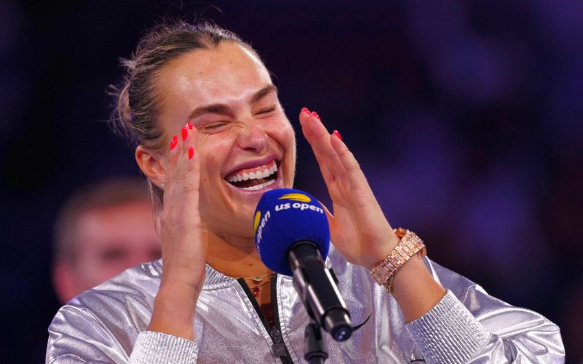 FOTO „Stați, stați! Ce faceți? N-am terminat” » Sabalenka și un moment viral la festivitatea de premiere de la US Open