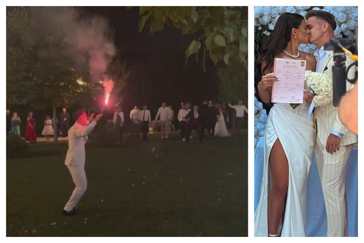 Nunta sezonului la Dinamo! Fotbalistul a făcut pasul cel mare: petrecere în stil ultras, cu torțe și scandări