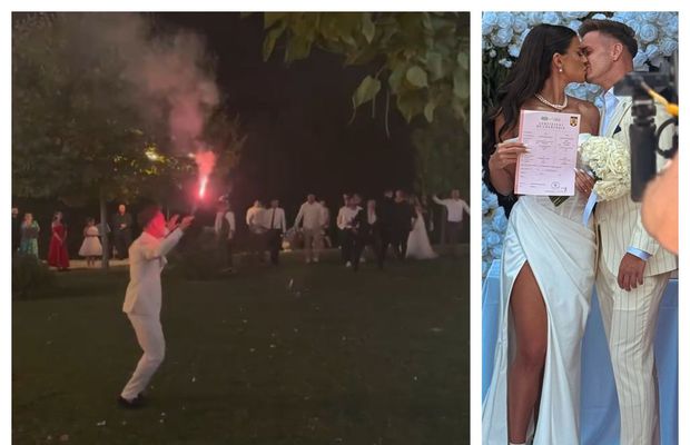 Nunta sezonului la Dinamo! Fotbalistul a făcut pasul cel mare: petrecere în stil ultras, cu torțe și scandări
