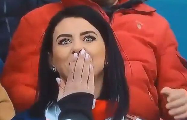 VIDEO Andreea Hanca s-a dezlănțuit din nou în tribunele din Cracovia