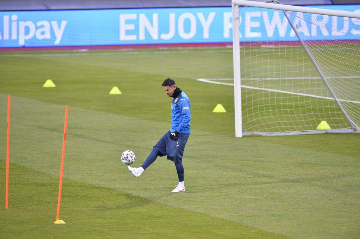 FOTO Ce s-a întâmplat la antrenamentul oficial al „tricolorilor”: cine l-a „adoptat” pe Camora, care a fost cel mai vesel grup și ce joc le-a pregătit Mirel Rădoi