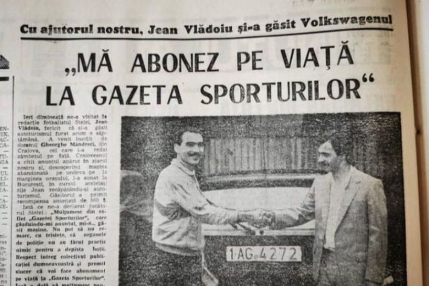 Anunțul lui Jean Vlădoiu din Gazeta Sporturilor / Sursă foto: Arhivă