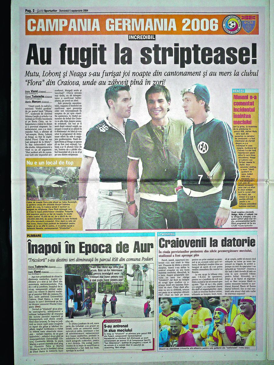 Pagina din Gazeta despre „Scandalul Flora” Pe vârfuri. Și pe amintiri