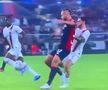 Giroud blocându-l pe Pușcaș în minutul 104