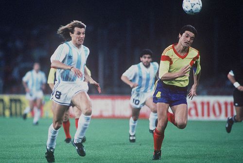 Claudio Caniggia și Ioan Andone au jucat în Argentina - România, de la CM 1990, 1-1. Foto: Imago Images