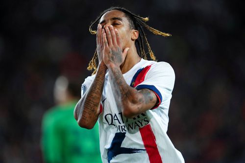 Bradley Barcola (23 de ani) are 3 goluri și 2 assisturi în 644 de minute în acest sezon la PSG / Foto: Imago