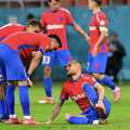 Daniel Bîrligea, Adrian Șut, Juri Cisotti în FCSB - Universitatea Craiova // foto: Ionuț Iordache (GSP)