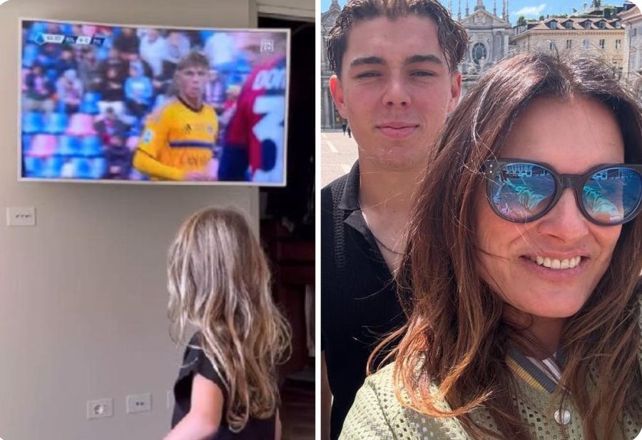 Colajul postat pe Instagram cu cei trei copii ai Alenei Seredova Fosta soție a lui Buffon a fost antrenorul băieților săi: „Am luat lecții de fotbal. Picioarele mele fac încă furori”