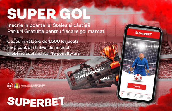 Cadou echivalent a 1500 lei pariați, dacă deschizi cont online la Superbet din link-ul publicat în articol!