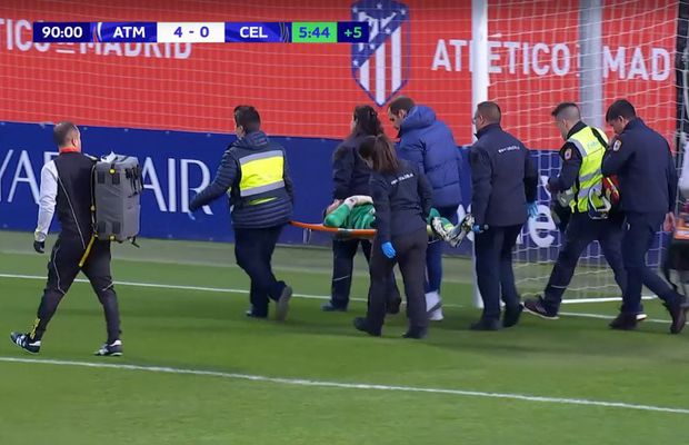 Șoc la Madrid! A leșinat din senin în finalul meciului și a fost scos pe targă de pe teren