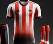 Sheffield United - râman dungile, dar culoarea neagră apare în partea de jos.