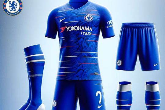 Chelsea - tricoul original, care aduge un omagiu celui din sezonul 1997-1998, este înlocuit de unul presărat cu linii albe și roșii.