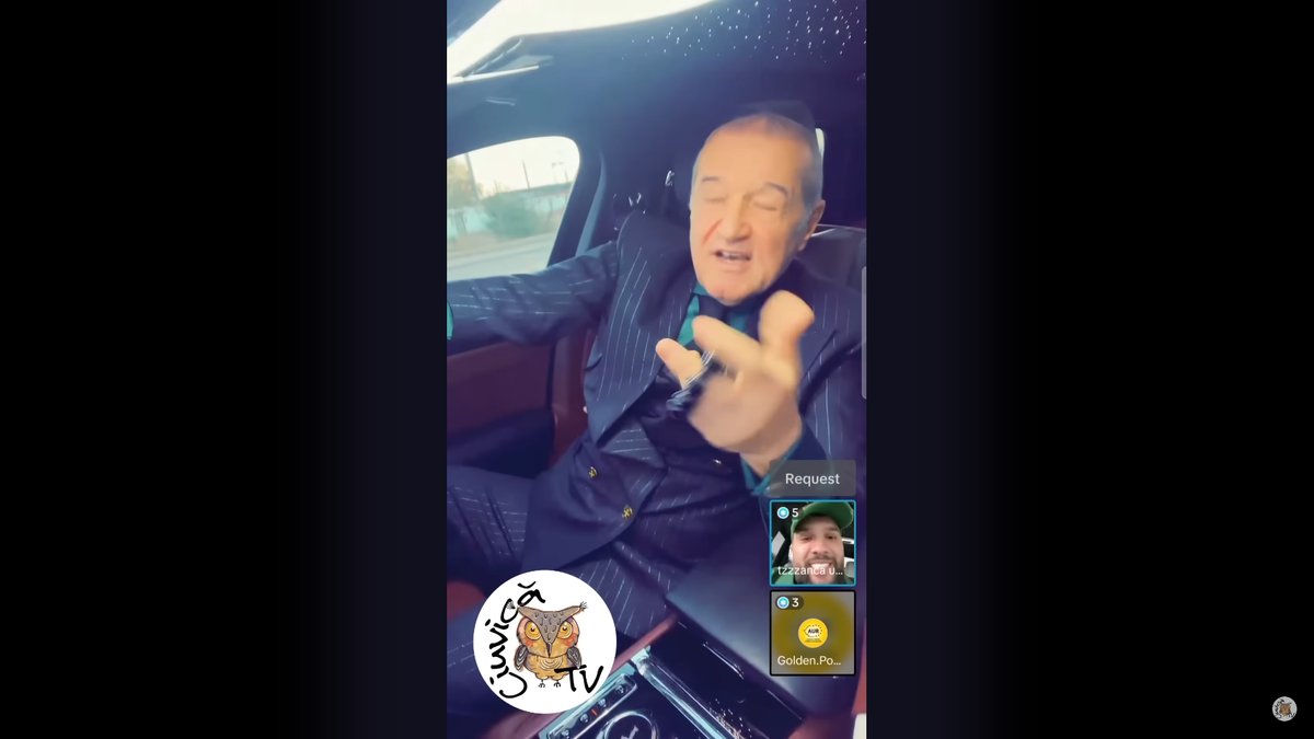 VIRAL! Aflat la volan, Gigi Becali a intrat în direct pe TikTok cu celebrul manelist: „Ești cu drogurile?”