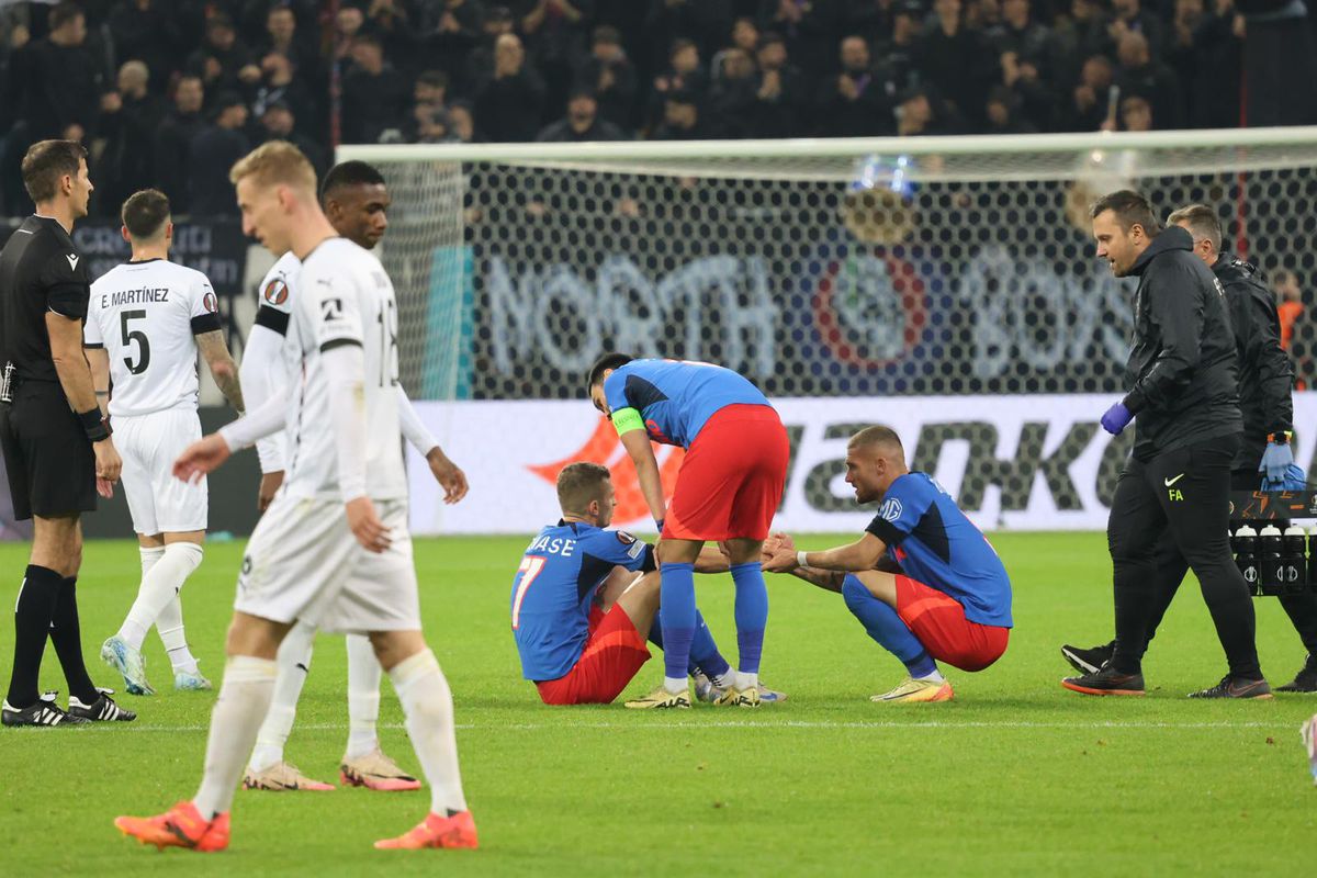 Florin Tănase, accidentat în FCSB - Midtjylland