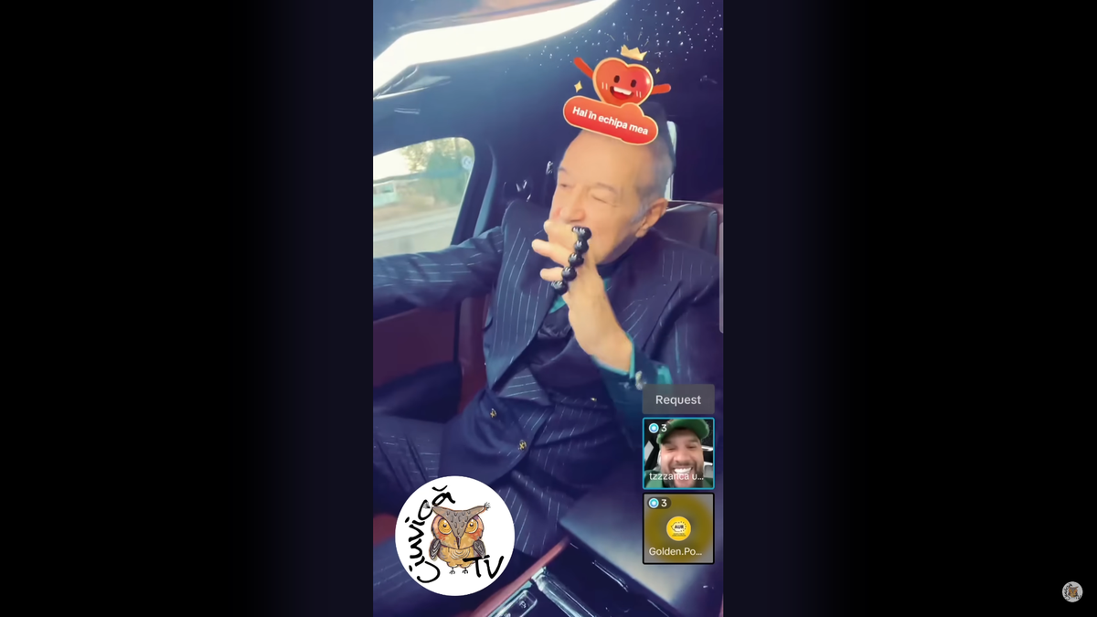 VIRAL! Aflat la volan, Gigi Becali a intrat în direct pe TikTok cu celebrul manelist: „Ești cu drogurile?”