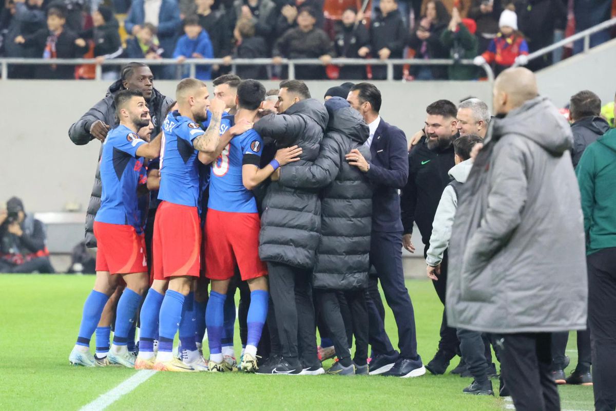 Pe teren și în tribune ca în vremurile bune! 3 momente speciale la FCSB - Midtjylland: reporterii GSP au surprins cadre de colecție la finalul meciului