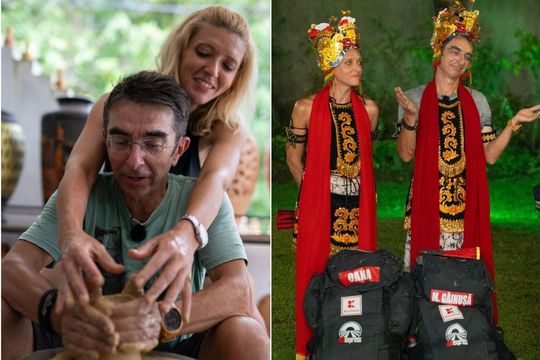 Mihai Găinușă și Oana Paraschiv / FOTO: Facebook @asiaexpressromania