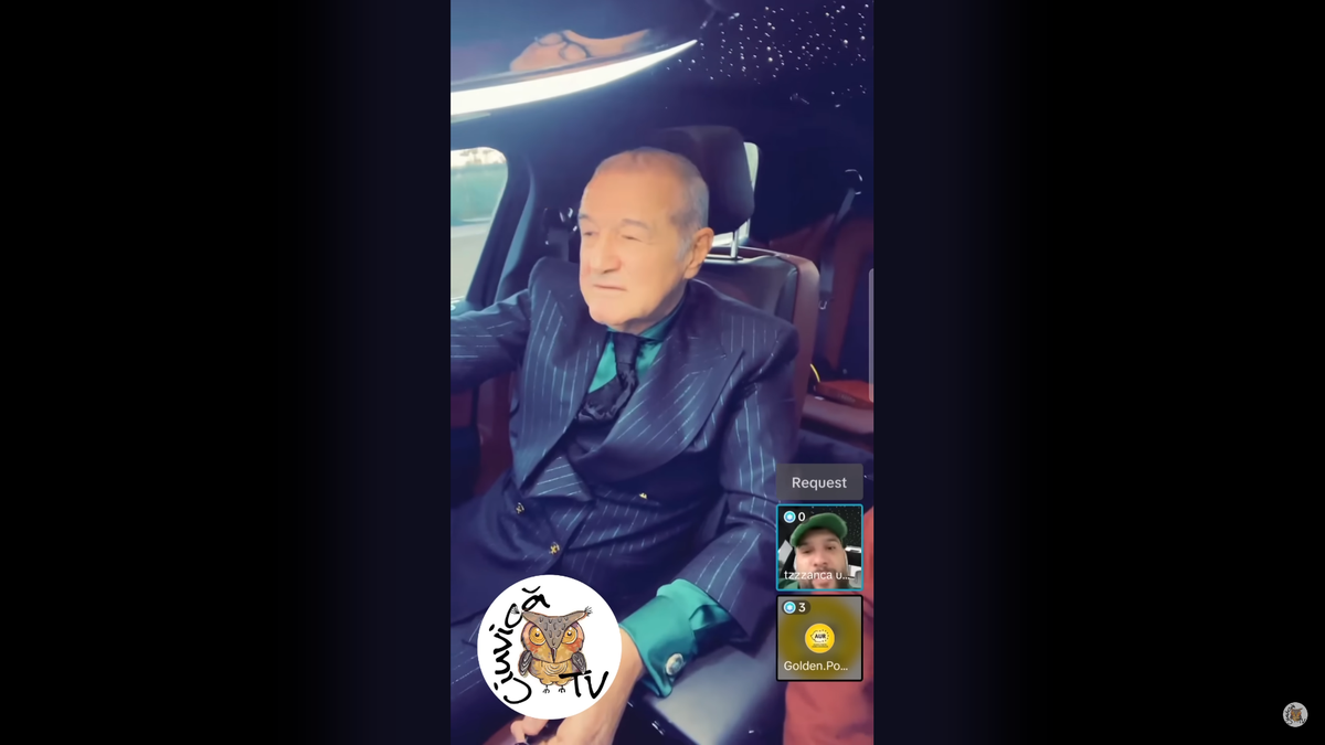 VIRAL! Aflat la volan, Gigi Becali a intrat în direct pe TikTok cu celebrul manelist: „Ești cu drogurile?”