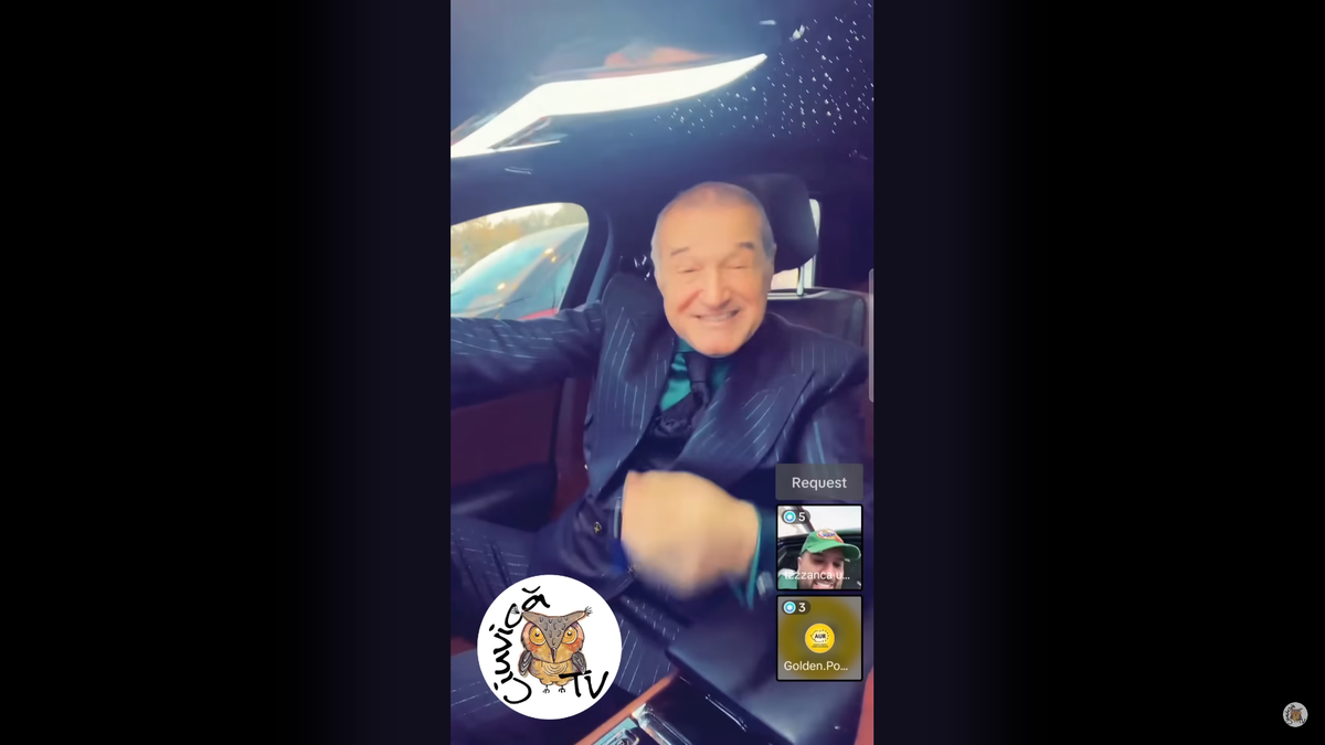 VIRAL! Aflat la volan, Gigi Becali a intrat în direct pe TikTok cu celebrul manelist: „Ești cu drogurile?”