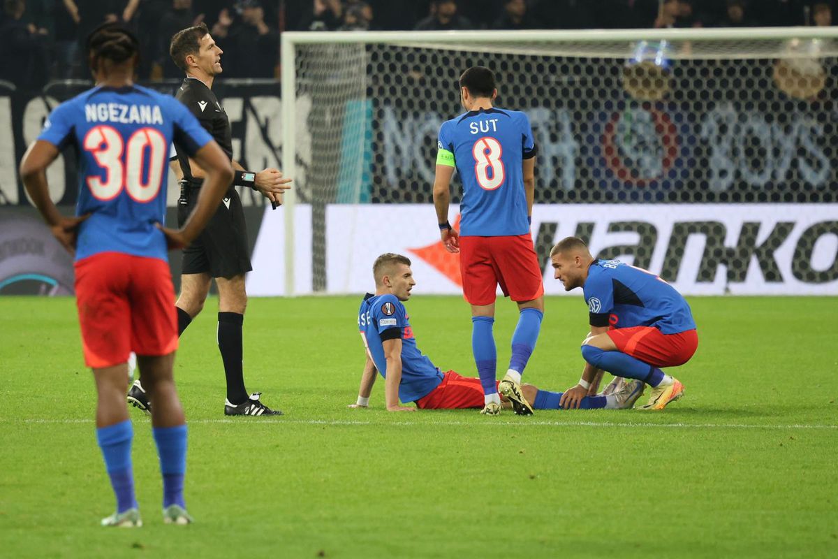 Florin Tănase, accidentat în FCSB - Midtjylland