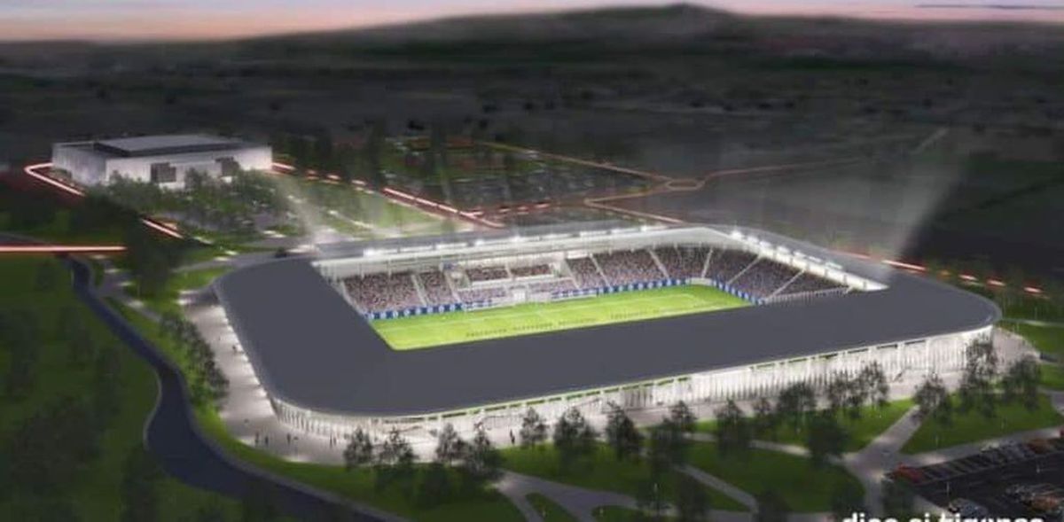 Proiectul stadionului din Bistrița