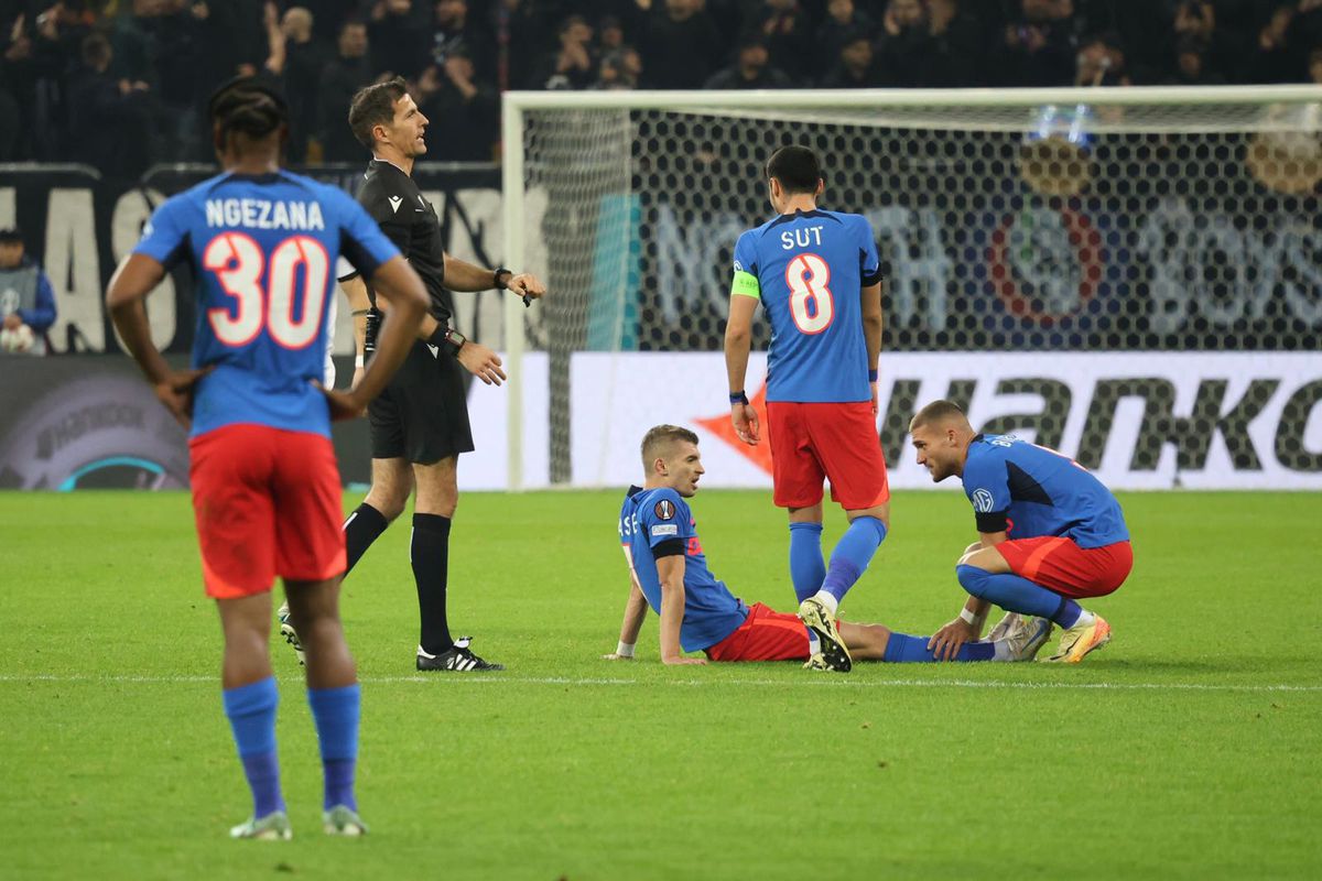 Florin Tănase, accidentat în FCSB - Midtjylland