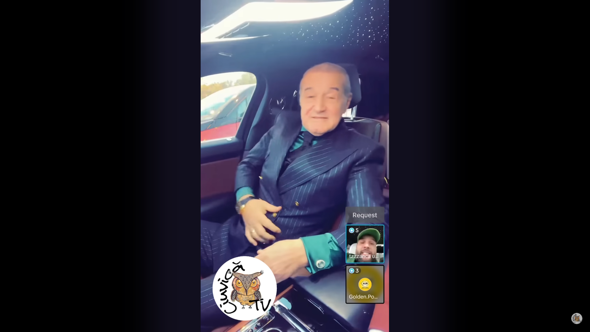 VIRAL! Aflat la volan, Gigi Becali a intrat în direct pe TikTok cu celebrul manelist: „Ești cu drogurile?”