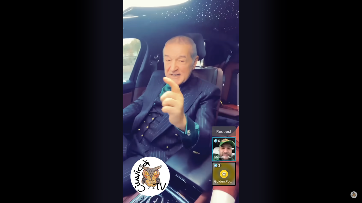 VIRAL! Aflat la volan, Gigi Becali a intrat în direct pe TikTok cu celebrul manelist: „Ești cu drogurile?”