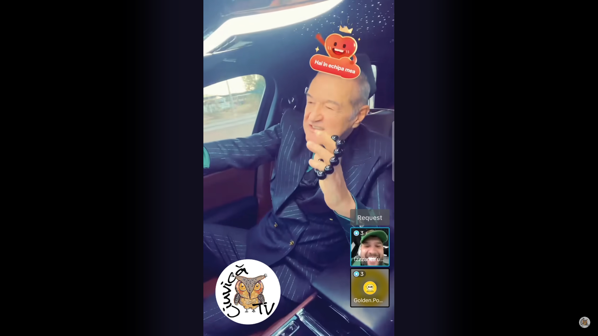 VIRAL! Aflat la volan, Gigi Becali a intrat în direct pe TikTok cu celebrul manelist: „Ești cu drogurile?”