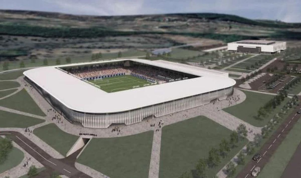 Cum arată acum și cum ar urma să se prezinte stadionul din Bistrița