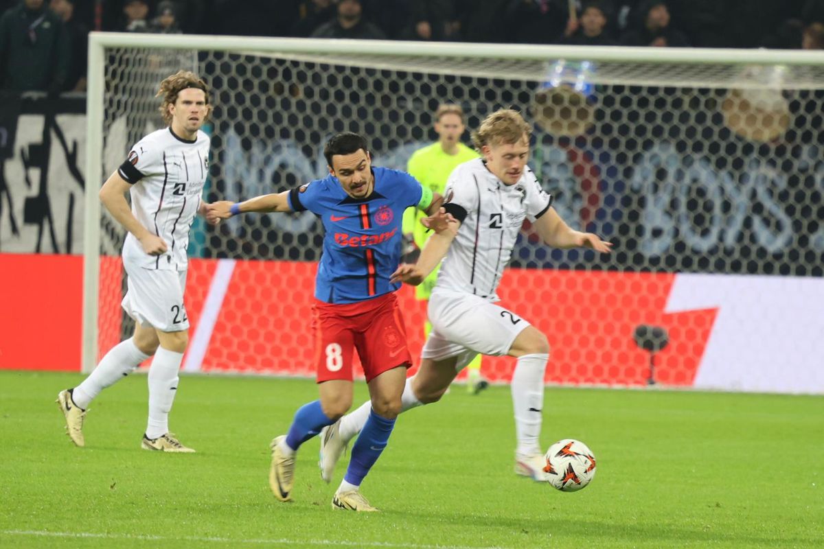 Cum explică Daniel Bîrligea golul inedit din FCSB - Midtjylland: „Mai sigur, ai mai multă suprafață de contact”