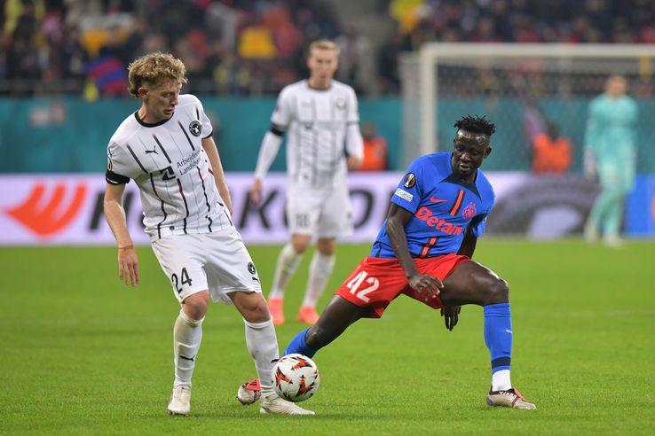 Baba Alhassan în FCSB - Midtjylland / Foto: Ionuț Iordache și Cristi Preda GSP