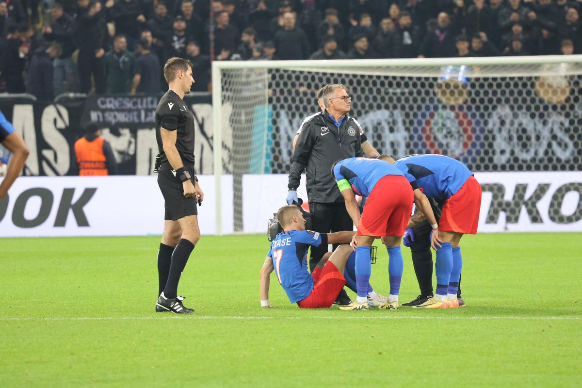 Florin Tănase, accidentat în FCSB - Midtjylland