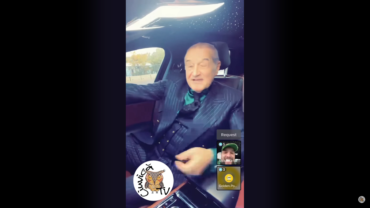 VIRAL! Aflat la volan, Gigi Becali a intrat în direct pe TikTok cu celebrul manelist: „Ești cu drogurile?”
