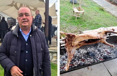 Gigi Nețoiu și-a anunțat în Oltenia candidatura la Primăria București » Eveniment cu lăutari și berbecuți la proțap