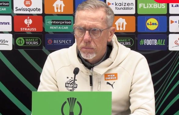 Antrenorul lui Rapid Viena, lecție de fair-play: „Au fost mai buni, noroc cu portarul”