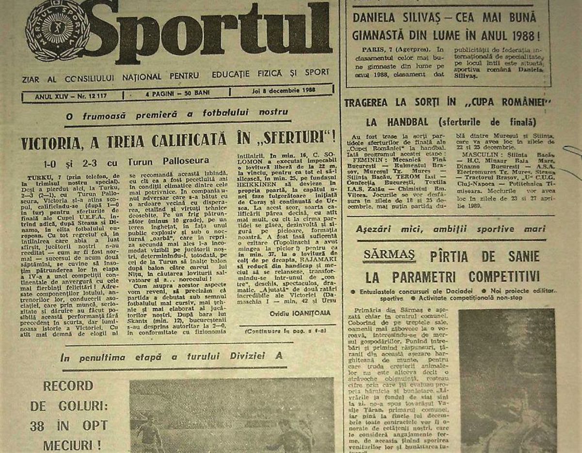 RETRO GSP. 32 de ani de când Victoria se califica în primăvara europeană. Ce prime gigantice au încasat elevii lui Halagian?