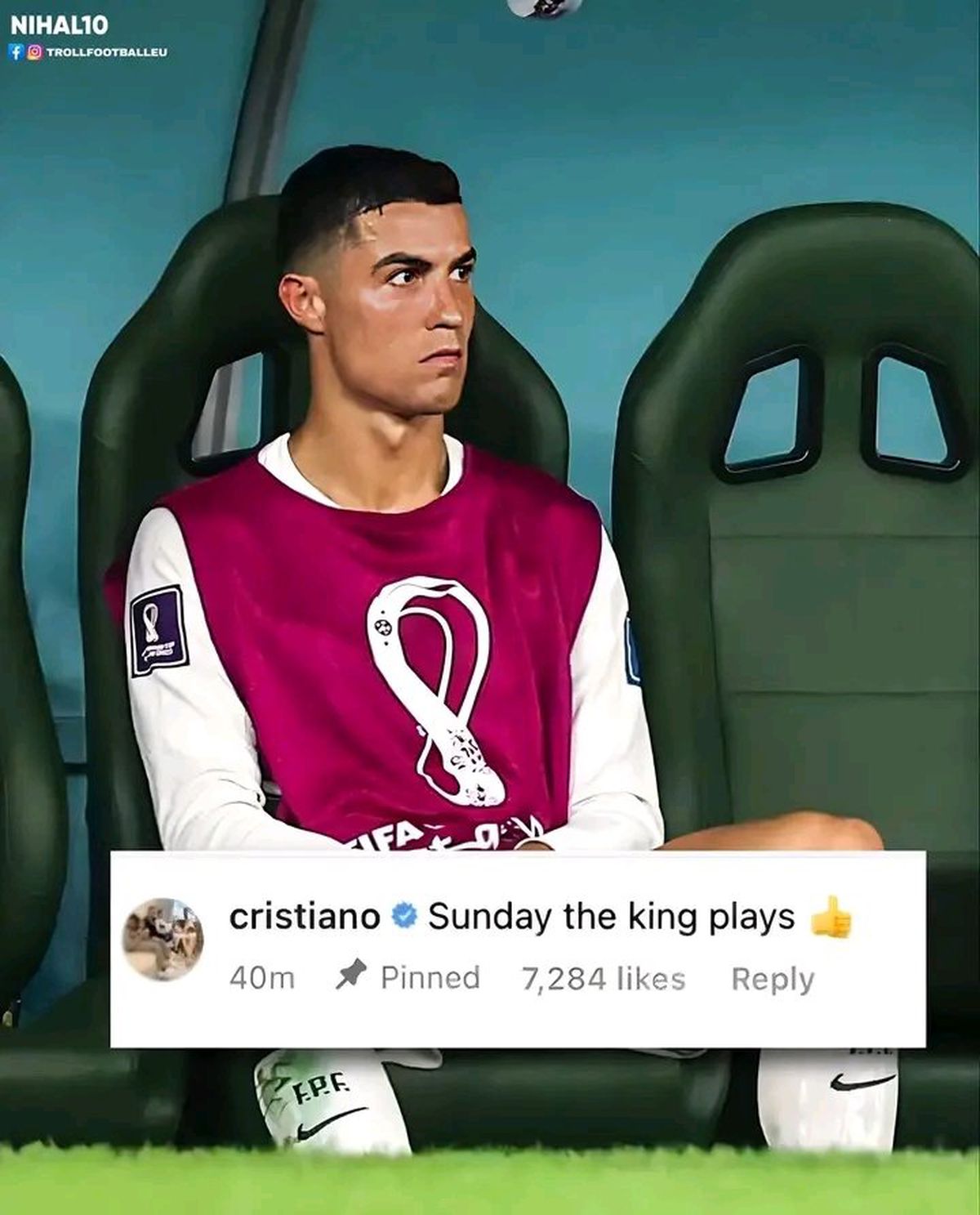 Cristiano Ronaldo, ținta glumelor pe internet, după ce a fost lasat rezervă într-un meci crucial pentru Portugalia