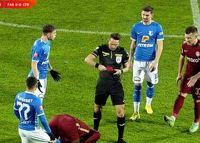 Cartonaș ROȘU în minutul 3 din Farul - CFR Cluj » Hagi a „împietrit” pe bancă