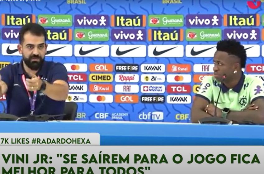 Vinicius Junior (22 de ani) a fost șocat de modul în care ofițerul de presă al Braziliei a alungat o pisică în timpul unei conferințe de presă susținute în Qatar, la Campionatul Mondial de fotbal.