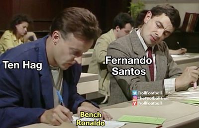 „Santos sau Ten Hag?” » Fanii s-au întrecut în glume, după ce Ronaldo a fost lăsat pe bancă la meciul cu Elveția: „Duminică joacă regele”