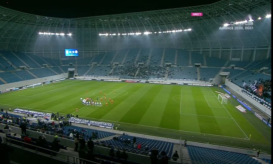 FOTO: Captură TV @Digi Sport 1 FCU Craiova o învinge clar pe FCSB și se califică în „sferturile” Cupei României Betano! Mititelu, revanșă în fața lui Becali