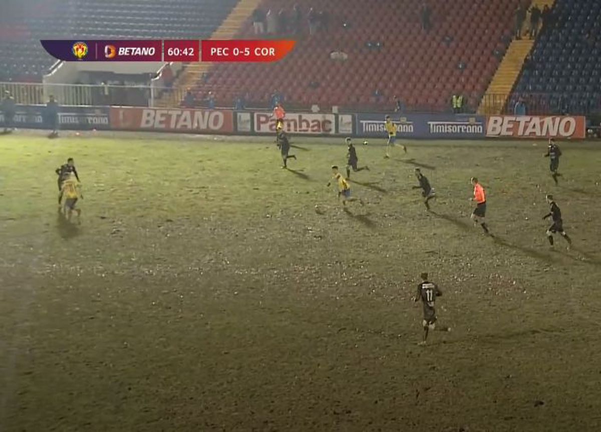 Corvinul Hunedoara, victorie în mocirlă împotriva Progresului Pecica