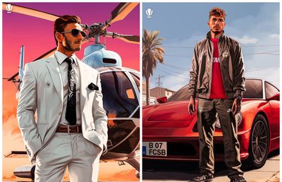 Coman, Ivan și Moldovan, „transportați” în Vice City » Cum arată vedetele Superligii trecute prin „filtrul” GTA 6