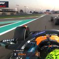 Lando Norris, în momentul depășirii lui Yuki Tsunoda