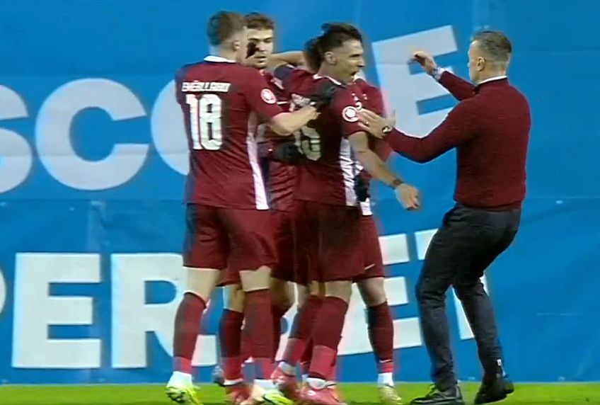 Daniel Pancu s-a bucurat la gol alături de jucătorii lui