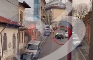 Un polițist a fost acroșat și târât pe carosabil de un conducător auto aflat pe sens interzis! Șoferul e acuzat de ultraj