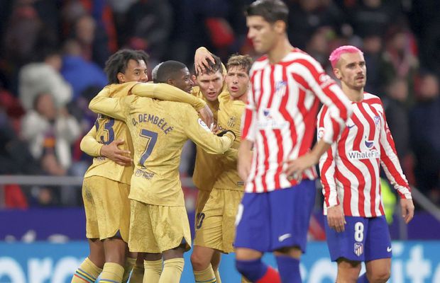 Barcelona s-a impus pe terenul lui Atletico și profită de pasul greșit al Realului » Derby cu final „înroșit” pe Metropolitano