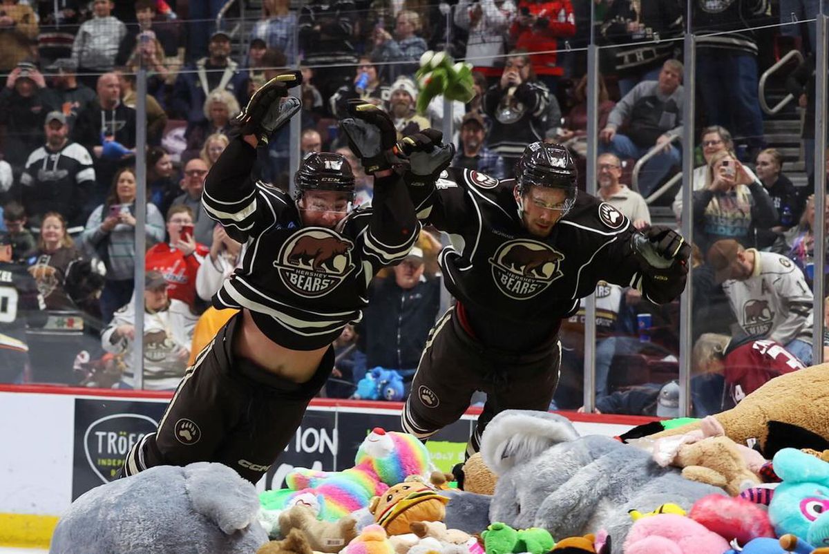 74.599 de jucării de pluș au fost aruncate la un meci de hochei al celor de la Hershey Bears