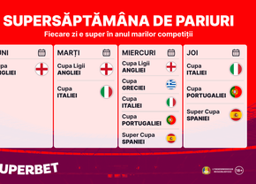 Începe săptămâna de pariuri! Fiecare zi e super în anul marilor competiții